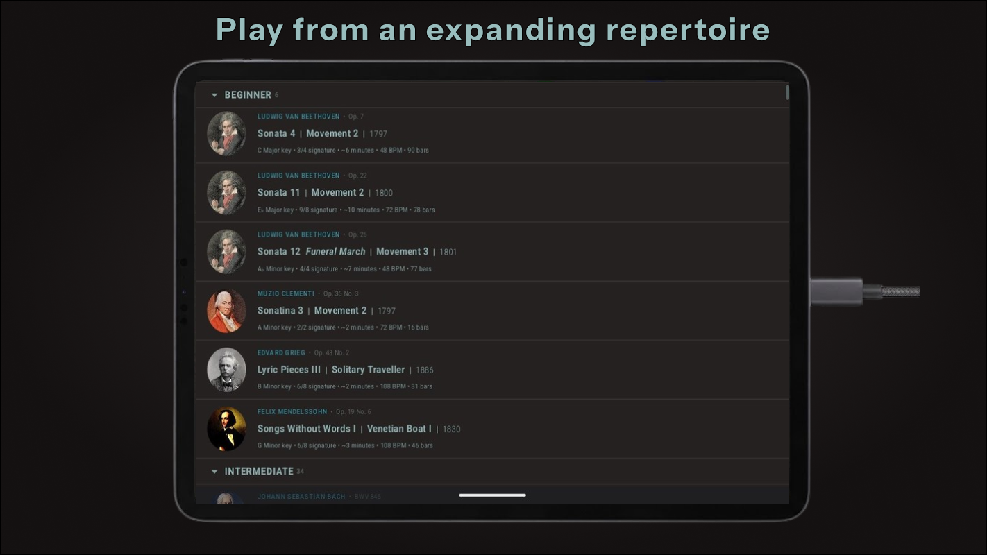 Repertoire list